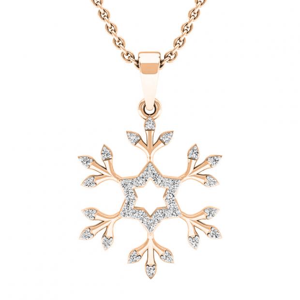 LADIES PENDANT 0.15CT ROUND DIAMOND 10K ROSE GOLD LADIES PENDANT 0.15CT ROUND DIAMOND 10K ROSE GOLD