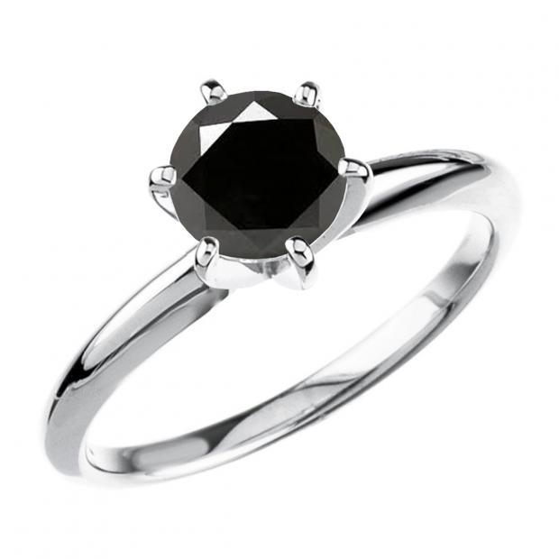 1,00 Carat (quilate) Plata De Ley Black Diamond Juego De Canal Hombre 5