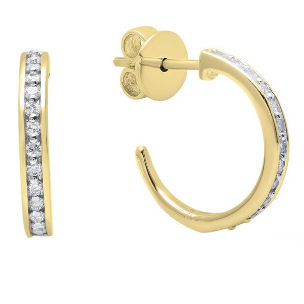 DazzlingRock Ring Mit Schwarzen Diamanten – 10K Weißgold, 0,25 Ct, Rundschliff