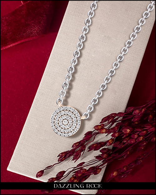 Dazzlingrock Collection 0.25 Carat Round Diamond Circle Pendant With Chain - 10K Rose Gold - View #5
