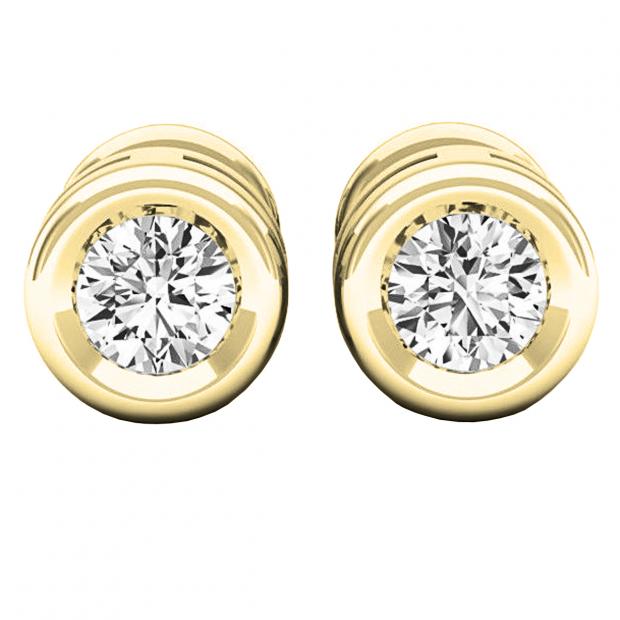 Buy 0.25 Carat (ctw) 14K Yellow Gold Round White Diamond Ladies
