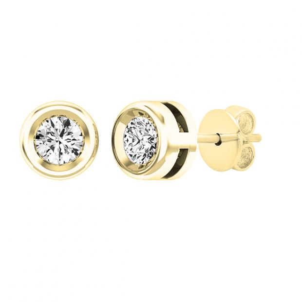 Round Diamond Stud Earrings (1 ct. tw.) in 18K White Gold