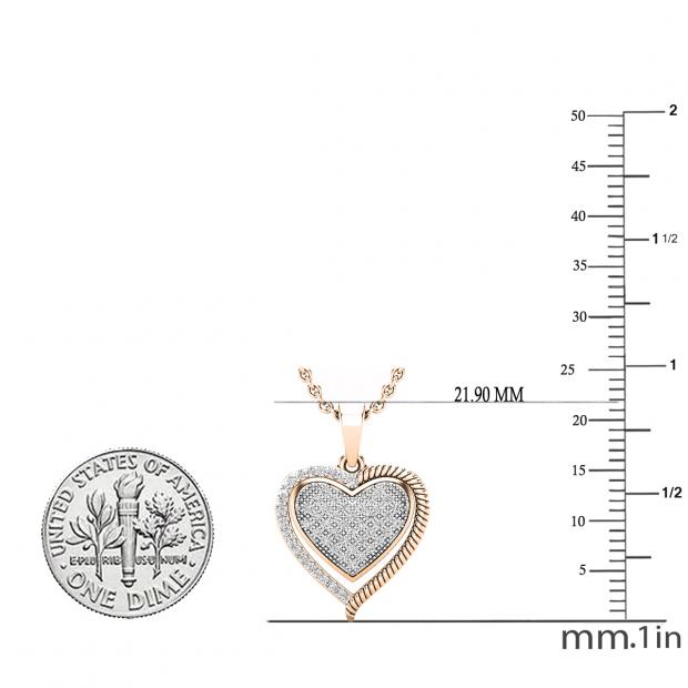 Buy 0.25 Carat (cttw) Round White Diamond Ladies Heart Pendant 1/4