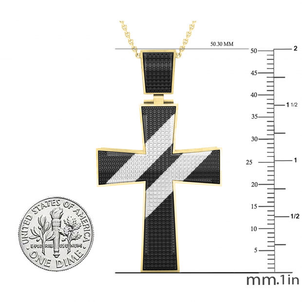 Dazzlingrock Diamond Cross Pendant - 0.12ctw Round White Diamonds, 10K/14K/18K Gold, 18" Chain