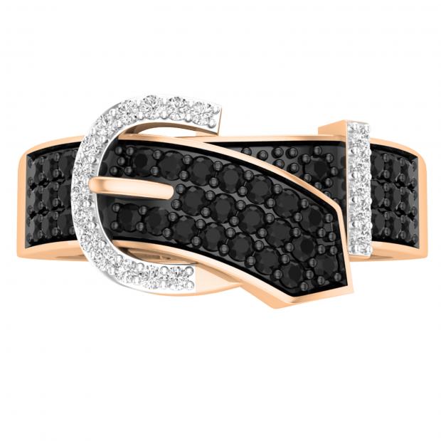 Buy 0.50 Carat (ctw) Black & White Diamond Ladies Belt  display picture 1