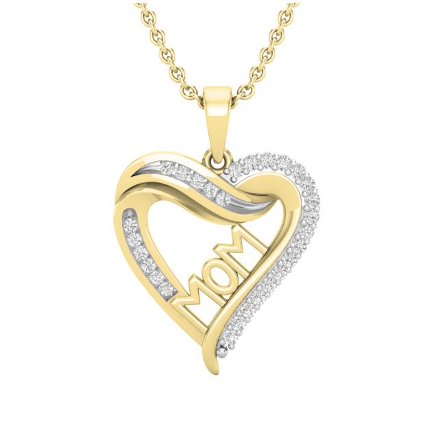 Newest NWT Mom diamond heart necklace