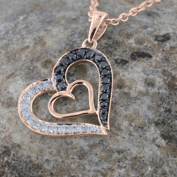 Le Vian Chocolatier® 14K Honey Gold™, Vanilla Diamonds® & Chocolate Diamond®  Heart Pendant Necklace on SALE | Saks OFF 5TH