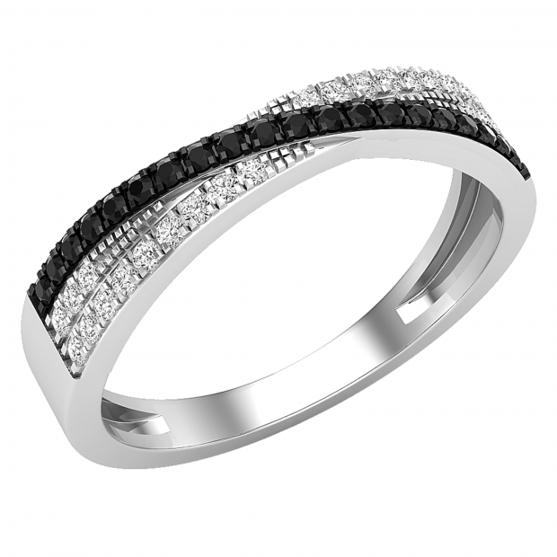 Buy 0.25 Carat (ctw) Round Black & White Diamond Ladies