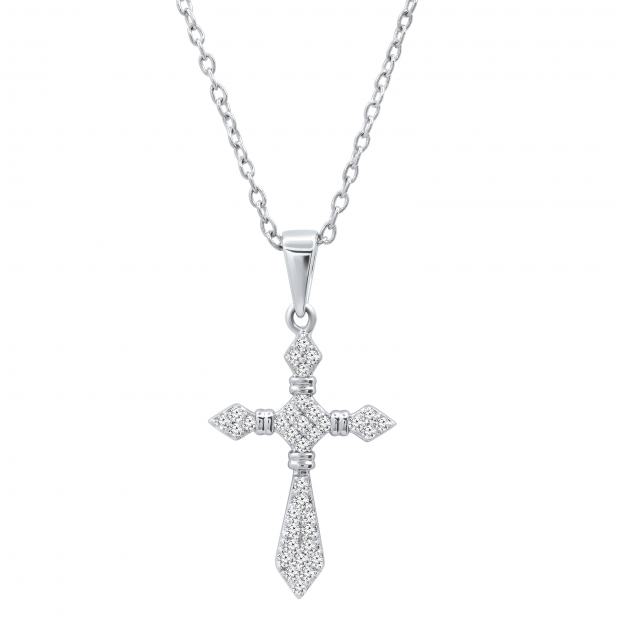 Buy Carat (ctw) Round White Diamond Ladies Cross Religious