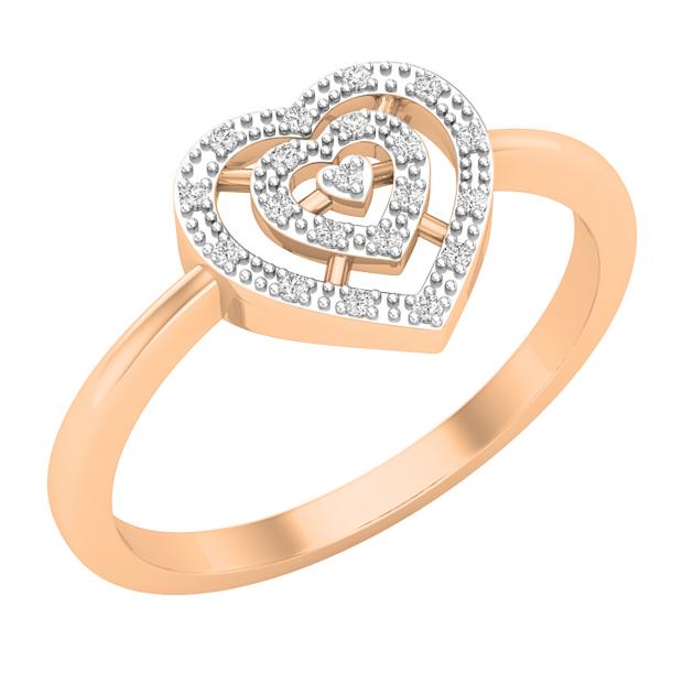 10K Gold Heart Ring with Canadian Diamond – Nasselquist Jewellers