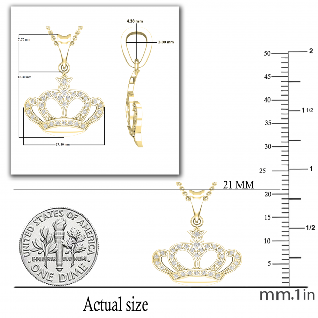 Essence Crown Pave Diamond Large Pendant – John Atencio