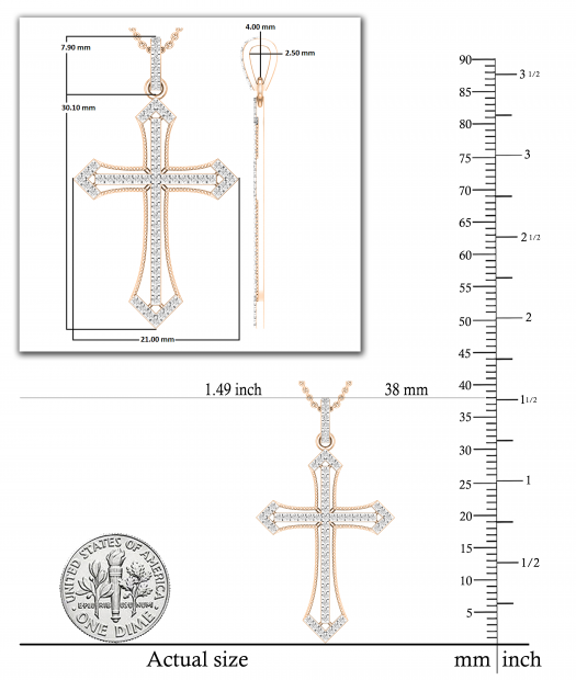 Buy White Diamonds Gothic Style Religious Unisex Cross