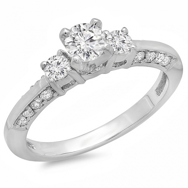 Engagement ring sale no center stone