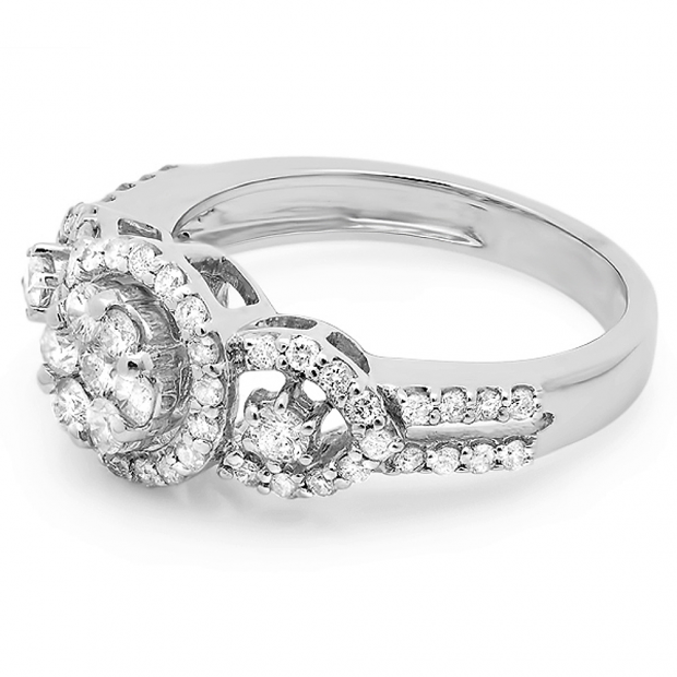Buy 0.85 Carat (ctw) 14K White Gold Round Diamond Ladies