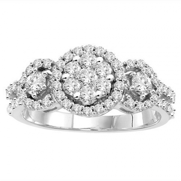 Buy 0.85 Carat (ctw) 14K White Gold Round Diamond Ladies