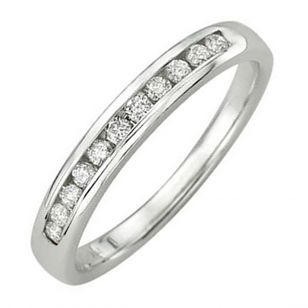 ctw 14K Gold Dazzlingrock Collection 0.20 Carat White Diamond Ladies Wedding Contour Guard Band 1//4 CT