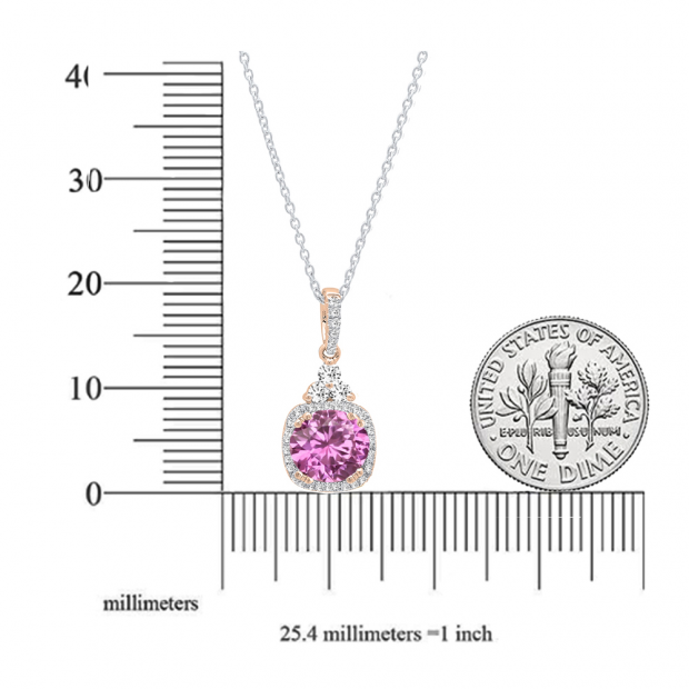 2.70 Carat Purple Sapphire and Diamond Pendant