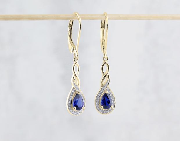 6X4mm Each Pear Lab Created Blue Sapphire Round Natural