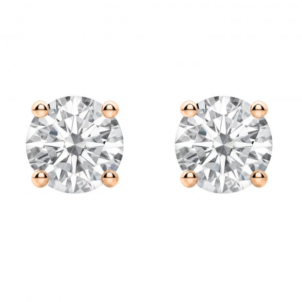 Yellow Gold Dazzlingrock Collection 10K 5 MM Each Round Ladies Solitaire Stud Earrings