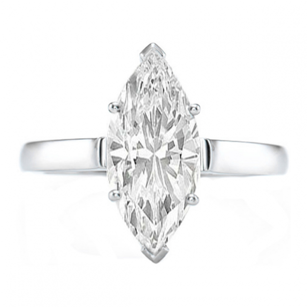 Buy Certified 0.95 Carat (ctw) 14K White Gold Real Marquise Cut Diamond  Ladies Engagement Solitaire Ring Online at Dazzling Rock