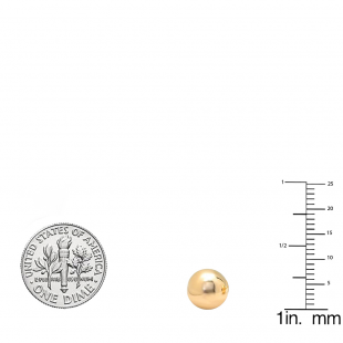 Dazzlingrock Collection 14K Ball 10mm Stud Earrings with Silicone Covered Gold Pushbacks White Gold