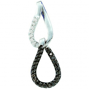 0.25 Carat Black & White Diamond Panda Pendant - 18k Rose Gold, 1/4 CTW Ladies Necklace - View #10