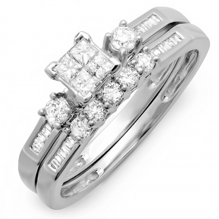0.25 Carat Diamond Swirl Right Hand Ring - 10K Gold, Blue & White Diamonds, Ladies Ring, 1/4 CT Total Weight - View #7
