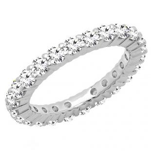 Details about   Brilliant and Dazzling Round-Cut CZ Dainty and Delicate Eternity Band R2847SS 