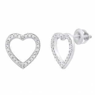 Dazzlingrock Collection Round Diamond Square Stud Earrings - Unisex Screwback Earrings With Natural Gemstones - View #10