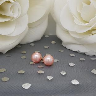 Dazzlingrock Collection 14K Ball 10mm Stud Earrings with Silicone Covered Gold Pushbacks White Gold