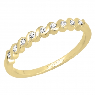 Buy 0.15 Carat (cttw) Round White Diamond Ladies Swirl