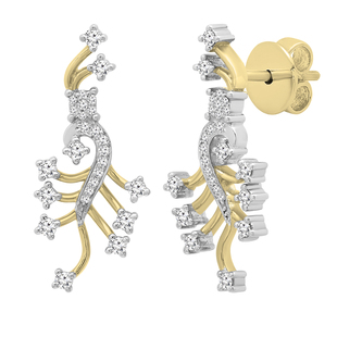 [Golden dew]18K☆Darjeeling (back bowl) One pair of earring 10k Solid Gold Allure Dangle Ball Back Stud – Girls Crew