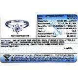 Certified 1.37 Carat (ctw) 14K White Gold Real Round Diamond Ladies Engagement Solitaire Ring