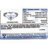 Certified 0.81 Carat (ctw) 14K White Gold Real Round Diamond Ladies Engagement Solitaire Ring 3/4 CT