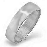 4 MM Stainless Steel Silver Tone Men's Ladies Unisex Dome Wedding Band