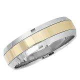 14k White Men's Ladies Unisex Ring Fancy Wedding Band 6MM Flat Shiny Polished Traditional Fit (Available in Sizes 4 to 12)