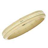 14k Yellow Gold Men's Ladies Unisex Ring Fancy Wedding Band 4MM Domed Plain Shiny Polished Traditional Fit (Available in Sizes 4 to 12)