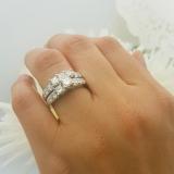 2.00 Carat (ctw) 14K White Gold Princess & Round Diamond 3 Stone Ladies Engagement Bridal Ring Set Matching Band 2 CT