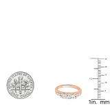 10K Rose Gold Round Cubic Zirconia Ladies Stackable Anniversary Wedding Band