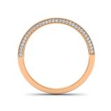 0.40 Carat (ctw) 10K Rose Gold Round Cut Diamond Ladies Anniversary Wedding Band Stackable Ring