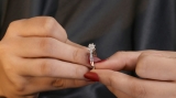 0.50 Carat (ctw) 10K Rose Gold Princess & Round Diamond Ladies Swirl Split Shank Bridal Halo Style Engagement Ring 1/2 CT