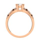 0.60 Carat (ctw) 10K Rose Gold Round Cut Diamond Ladies Bridal Vintage Style Engagement Ring
