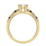 0.60 Carat (ctw) 14K Yellow Gold Round Cut Diamond Ladies Bridal Vintage Style Engagement Ring