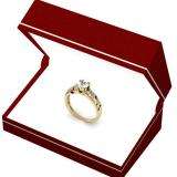 0.60 Carat (ctw) 18K Yellow Gold Round Cut Diamond Ladies Bridal Vintage Style Engagement Ring