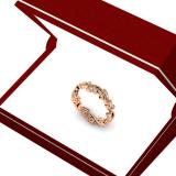 0.20 Carat (ctw) 14K Rose Gold Round White Diamond Ladies Vintage Style Anniversary Wedding Eternity Band Stackable Ring 1/5 CT
