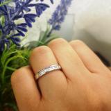 0.23 Carat (ctw) 14K White Gold Baguette Cut White Diamond Ladies Anniversary Wedding Band Stackable Ring 1/4 CT