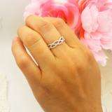 0.75 Carat (ctw) 14K White Gold Round White Diamond Ladies Swirl Bridal Engagement Ring 3/4 CT