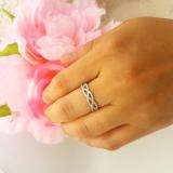 0.75 Carat (ctw) 18K White Gold Round White Diamond Ladies Swirl Bridal Engagement Ring 3/4 CT
