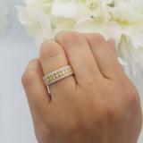 0.35 Carat (ctw) 10K Yellow Gold Round White Diamond Ladies Anniversary Wedding Band Stackable Ring 1/3 CT