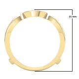 0.35 Carat (ctw) 14K Yellow Gold Round Diamond Ladies Anniversary Wedding Band Enhancer Double Guard Ring 1/3 CT